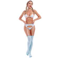 Women Sexy Lingerie Sets - 淺藍色 - 查看 4