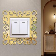 4 miếng dán gương trang trí ren bằng acrylic cho công tắc điện, miếng dán gương trang trí, miếng dán công tắc ren, miếng dán tường trang trí công tắc gương, thích hợp để trang trí công tắc phòng khách và phòng ngủ, trang trí nhà cửa, phòng tắm, trang trí phòng dễ thương. - A - Xem 3