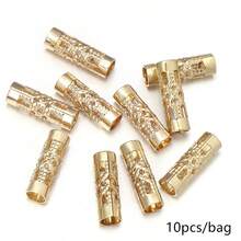 10/20 hạt hình ống rỗng chất lượng cao bằng thép không gỉ 316, thích hợp để làm mũ, tóc tết, trang sức, kích thước 12x4mm. - Hạt hình ống dài - Xem 8