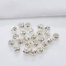 30/50 hạt đệm bằng đồng mạ vàng 18K, hạt trang trí, phụ kiện làm vòng tay, đồ trang sức tự làm vòng cổ. - Hạt giãn cách - Xem 6