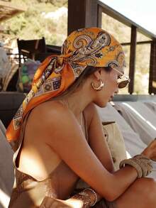 1 chiếc khăn in họa tiết tối giản, khăn trùm đầu thời trang mùa xuân mới dành cho nữ, có thể dùng làm thắt lưng, trang trí túi xách, ruy băng, băng đô hoặc khăn quàng cổ, lựa chọn lý tưởng để tôn lên vẻ ngoài của bạn. - Đỏ - Xem 21