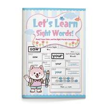 Cuaderno de Práctica de Palabras de Vista – Leer, Trazar, Escribir y Construir Oraciones Simples para la Fluidez - Cuaderno de ejercicios de escritura - Ver 8
