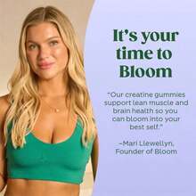 Bloom Creatine Monohydrate Gummies, 5g Per Serving, Sugar Free Creatine Gummy For Workout, Strength, Cognitive Health & Lean Muscle Support, Gluten Free & Non GMO, Berry Boost, 36 Gummies, 12 SVG - 221G - View 6