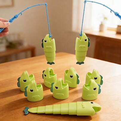 2-4 Player Fishing Master Telescopic Fishing Toy Set, Tabletop Battle Game, Parent-Child Educational Toy, Perfect Gift For Easter/Children's Day