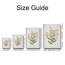 Set Of 1 Cottagecore Vintage Orchid Canvas Poster – Yellow Floral Wall Art, French Country Botanical Print, Frameless/Framed Decor For Living Room Bedroom Kitchen - A - View 4