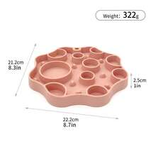 Double-Sided Slow Feeder Dog Bowl, Silicone Anti-Gulping Pet Bowls To Slow Down Eating Speed, Portable And Easy To Clean - Multicolor - View 2