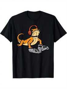 Men T-Shirts - 黑色 - 查看 1