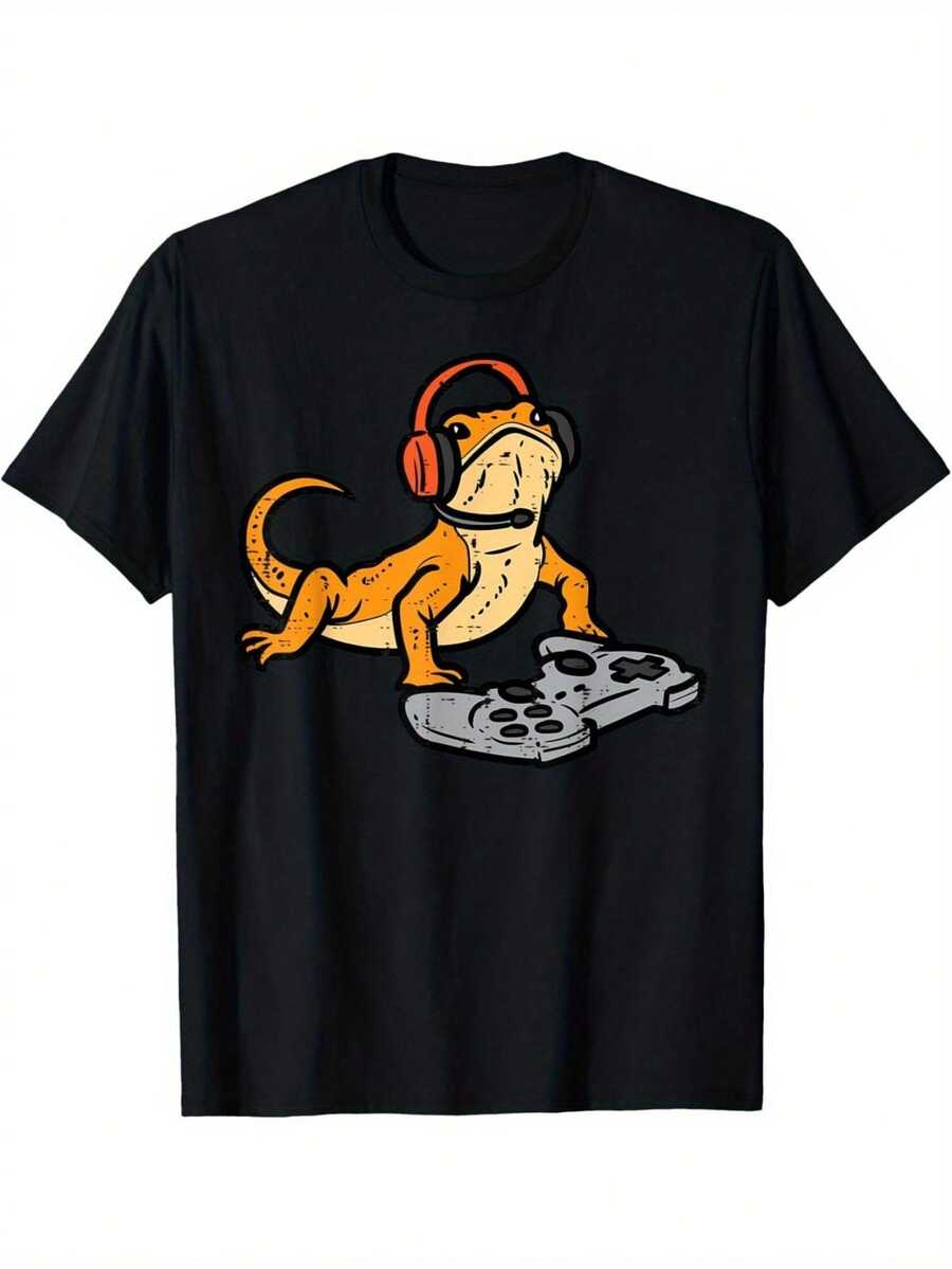 Men T-Shirts - 黑色 - 查看 1