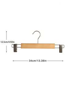 Bộ 1/3/5 móc treo quần bằng gỗ có kẹp, giá treo quần áo có móc xoay 360°, kẹp chắc chắn, phù hợp cho váy, quần jean, quần tây. - Nhiều màu - Xem 7