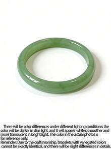1pc Women's Fashion Jade-Like Bracelet (Suitable For 100 Lbs Women). The Bracelet Will Become More Transparent Under Light, Suitable For Daily Wear, Holidays, Travel, Beach Outfits, A Perfect Gift For Ladies, Wives Or Friends, Suitable For Christmas, Valentine's Day, Mother's Day, New Year Wear As A Delicate Accessory. (Please Choose Carefully According To Arm Size, As The Bracelet May Have Color Difference Under Different Lighting) - Multicolor - View 14