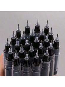 Bộ 1/5/10 bút mực lỏng khô nhanh, đầu bút 0.5mm, mực đen/xanh dương/đỏ, cần thiết cho trường học/văn phòng, mùa tựu trường. - Loại bơm chất lỏng trực tiếp 0,5mm - Xem 4