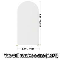 eluckya Wedding Arch Backdrop Set,  Arch Covers Backdrop, Suitable For Birthday Decorations, Party Supplies, Gender Reveal Party Supplies, Wedding Decorations, Bridal Event Decorations, Baby Shower Supplies, Wedding Supplies And Arch Backdrop Frame (Arch Frame Not Included). - 白色 - 查看 10