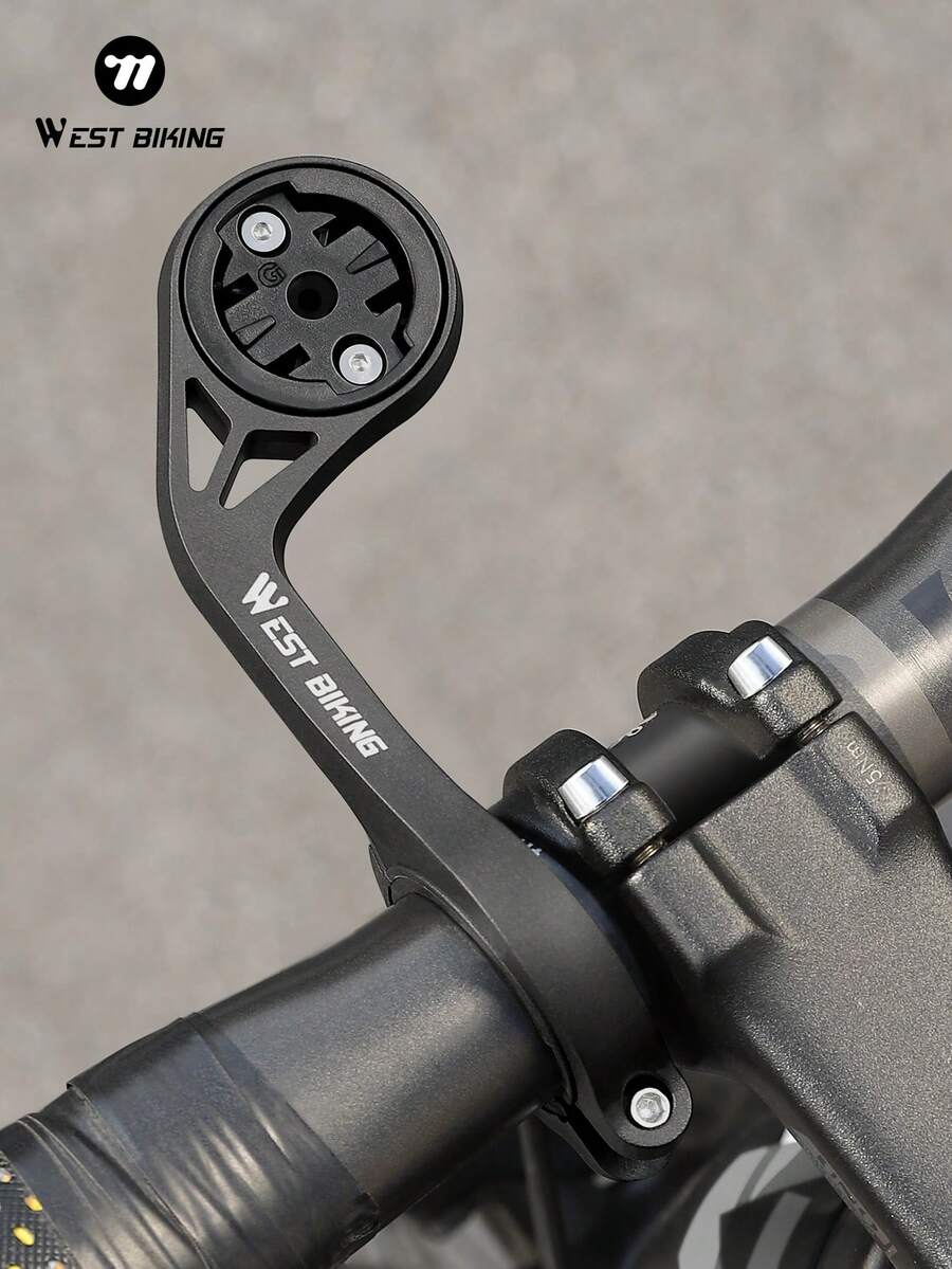 WEST BIKING Bicycle Computer Bracket, High-Strength Nylon Camera Bracket, Bicycle Light Extension Bracket, Compatible With 3 Types Of Bases - Black - View 1