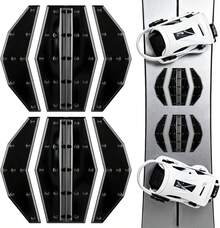 1 Piece Clear 3D Anti Slip Grip Snowboard Stomp Pad TPU Cold Resistant Adhesive For Enhanced Traction Ski Skateboard Control Outdoor Winter Sports Board Graphics Visible - Clear. Black - View 9