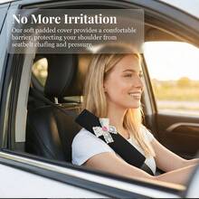 2 miếng đệm vai bằng vải lanh có nơ ren, dùng để làm mát ghế xe hơi, phụ kiện nội thất xe hơi dành cho nữ. - Nơ ren - Xem 6