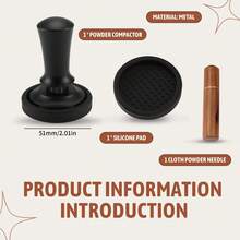 Coffee Espresso Tamper 51mm With WDT Tool Calibrated Spring Loaded, With Silicone Mat, For Espresso Coffee Machine - Multicolor - View 7