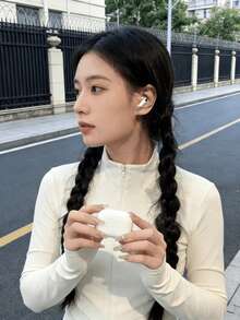 真无线耳机 - 兼容苹果和安卓设备，内置麦克风，防汗，续航长达 24 小时 - 白色，耳机 > 无线，真无线耳机，耳机 - 查看 3