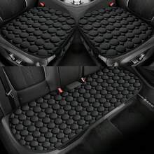 Easypie Selection 1片/2片/3片/7片裝汽車座椅套，通用款後座墊，防滑、無束縛、耐用、舒適，四季適用，車內配件 - 黑色 - 查看 8