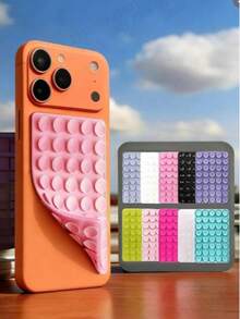1pc Silicone Adhesive Phone Holder, Non-Slip Silicone Sticky Phone Stand, Phone Case Holder, Hands-Free Phone Accessory, Selfie & Video Shooting Stand, Multi-Functional Phone Accessory, Suitable For All Models - A - View 1