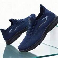 (Super Light And Super Breathable)Men Walking Shoes Ultra Lightweight Tennis Running Shoes Mesh Non-Slip Casual Comfortable Work Workout Athletic Sport Sneakers Breathable Black - Xanh đậm - Xem 2