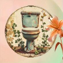 2D Plat Style Vintage Décor Mural Métallique pour Toilettes - Plaque Ronde en Aluminium Imprimée 2D Vintage de 7,87 x 7,87 pouces, Convient pour la Maison, la Cuisine, le Jardin et le Bureau - Cadeau de Fête Idéal, Intéressant Cadeau de Poster Métallique Vintage, Idéal pour la Décoration de Pièce, 2D Plat (Position du Trou Aléatoire) - A - Voir 6