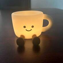 Đèn ngủ mini tích hợp cốc cà phê silicon, có hẹn giờ, dùng để tạo không gian thư giãn, có thể gắn điện thoại, là món quà tuyệt vời cho bạn trai, bạn gái, bạn thân, quà sinh nhật, đèn ngủ nhỏ gọn. - Cốc cà phê bảy màu - Xem 8