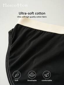 Norcotton 2pcs Men's Solid Color Basic Cotton Knit Briefs With Contrast Waistband - Multicolor - View 6