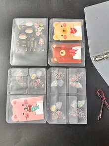 1 件 A5 活页夹口袋，带盖预算信封，A5 活页夹口袋，钱包式收纳包，透明 PVC 储蓄挑战信封，1/2/3/4 口袋收纳选项，A5 活页夹封面，6 孔现金信封内衬，迷你活页夹口袋，用于照片卡片收纳整理。口袋文件夹/口袋收纳包。 - A5 - 查看 10