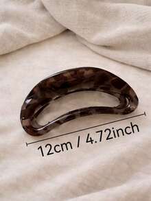 2pcs/1pc Women's Green Oval Hollow Crescent Hair Clips, Leopard Print & Solid Color Claw Clips, Fashion Elegant Minimalist Hair Accessories For Daily Party Beach Vacation - Nhiều màu 3 - Xem 2