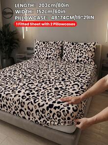 2/3件套印花床上用品套装（1件床单+1/2个枕套，不含枕芯），亲肤舒适床垫保护套，印花图案床垫罩，柔软透气，多种尺寸可选，适用于单人床/双人床/大号床/特大号床，可机洗，家居装饰，卧室装饰 - 彩色 - 查看 25