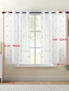 1/2 tấm rèm voan thêu cổ điển kiểu Châu Âu, rèm trắng trong suốt thích hợp cho phòng ngủ, ban công, phòng khách, rèm cửa sang trọng, rèm ren trắng thanh lịch được trang trí bằng họa tiết thêu lá tinh tế, rèm polyester mờ cho phòng khách, phòng ngủ, văn phòng và các dịp khác - Có thể giặt máy, rèm trang trí phòng ngủ. - Nhiều màu - Xem 12