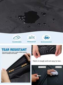 1 pièce Housse universelle pour moto/vélo, veste de protection imperméable et résistante aux UV, housse de véhicule multifonction pour l'extérieur, matériau épais résistant à l'usure, design de sangle coupe-vent, housse de protection pour véhicule toutes saisons, vendu par Outdoor Tempest - multicolore - Voir 5