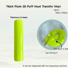 0.4mm Thick 3D Embossed Heat Transfer Vinyl - Suitable For T-Shirts, Hats, Bags, Etc. Can Be Cut With A Cutting Plotter. Not Suitable For Laser Cutting. - X - View 34