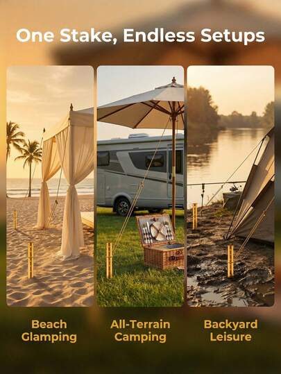  Cọc lều nhôm URBANWAVE 1/8/12 chiếc 7075, cọc lều chịu lực nhẹ dành cho cắm trại và leo núi, cọc lều kim loại cường độ cao dùng cho bạt, mái che và cỏ, cọc thay thế chống gỉ.