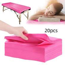 100 Tấm trải giường massage dùng một lần, màu hồng, thích hợp cho chuyên viên làm đẹp, spa, triệt lông, nối mi, xăm hình, bàn salon, kích thước 31 inch x 71 inch (màu hồng) - Nhiều màu - Xem 7
