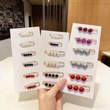 18件装女士裤腰收紧别针腰部束紧胸针夹调节扣女士别针固定服装配件防走光扣（不含纸板） - 彩色 - 查看 6