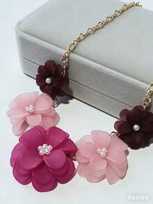 1 chiếc vòng cổ hoa thanh lịch lãng mạn dành cho phụ nữ, thích hợp cho các ngày lễ, sinh nhật, hẹn hò, tiệc tùng, đám cưới, kỳ nghỉ, đi chơi, đi làm - Đầy màu sắc - Xem 6