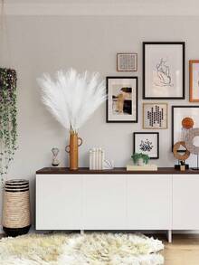 Artificial Plant Simulated Pampas Grass Home Decor 100/80/60/50/30/20/15/10/5/1pc 55cm/97cm White Simulated Pampas Grass, Room Decor Ft Real Pampas Flowers Large Artificial Pampas Grass Branches Plants Pampas Grass, For Living Room Decor Floor Vases, Pampas Grass Decorative Vase Filler, Floor Vase Filler, Home Bohemian Decor - White - View 5