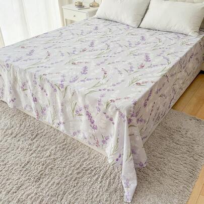 1件装100%轻质涤纶印花床单，透气舒适，卧室装饰床罩，适合成人和青少年使用。