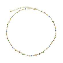 "Summer Vibes" Colorful Rhinestone Choker - Popular Among Influencers, A Hot Item For Party And Evening Events For Sweet Girls. - NJ-887 - 查看 6