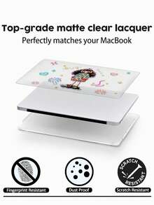 This 1-Piece Frosted Transparent Laptop Case Features A Cartoon Music Girl Design. It's Lightweight, Shockproof, And Compatible With MacBook Air 13-Inch/15-Inch And 14-Inch Pro M2 And M3 Chipsets. Combining Fingerprint Resistance, Shock Protection, And Heat Dissipation, It's The Perfect Gift For Holidays And Special Occasions. - View 6