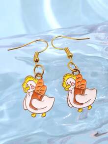1 Đôi bông tai nữ hình con ngỗng to ngộ nghĩnh, độc đáo, thiết kế cá tính, phù hợp để đeo hàng ngày, dự lễ hội và tiệc tùng. - Nhiều màu - Xem 12