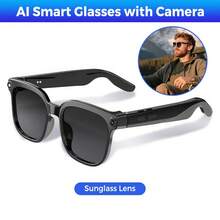 4K 800W HD AI Smart Glasses With 800W Pixels Camera With Audio | 290mAh Battery | Real-Time Translation | Voice Assistant | Object Recognition | Hands-Free Music Calls | Photochromic Lens - 查看 2
