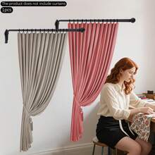 Curtain Window Rods - Siyah 1 adet - Görünüm 7