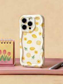 Funda de teléfono de limonada de verano - Diseño adorable de cítricos y flores - Ligera y resistente a golpes - Perfecta para amantes de la estética linda, bohemia y kawaii Compatible con iPhone y Compatible con Samsung Galaxy, versión internacional, no la versión nacional - Multicolor - Ver 3