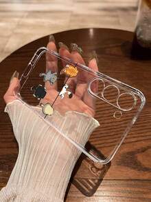 Cat Painted Perforated Transparent Painted Minimalist Fashion Creative Anti-Drop Phone Case Compatible With Ip 17/Ip 17pro/Ip 17promax/ IP16/11/16pro/16plus/16promax/16e/15Promax/13/14/12/XS/XR/7G/8P, Compatible With Samsung Galaxy S25/S25PLUS/S25 Ultra/A16/A36/A26/A56/A50/A12/A32/A52/A72/A51/A21S/A13/A14/S24/S24PLUS/S24Ultra/S20/S23/S22/A53/S20FE/S21 Anti-Drop Phone Protective Case - Multicolor - View 6