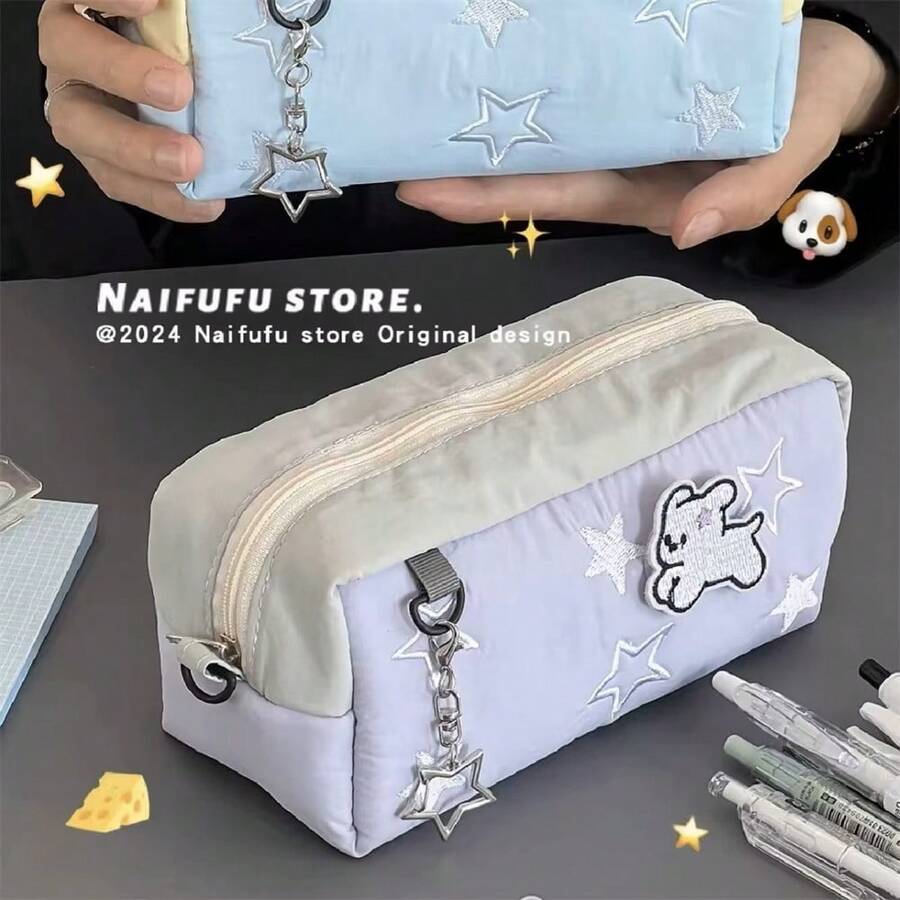 Sea Salt Cheese Taro Flavor Square Pencil Bag Cute High-Appearance Stationery Pencil Case For Students - Multicolor - View 1