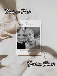 Customized Bridesmaid Photo Invitations, Personalized Postcards, Personalized Photos, And Customizable Photo Text. - Single Piece - View 2