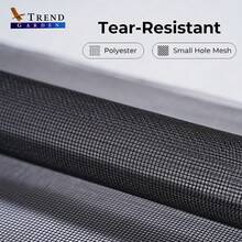 TREND GARDEN Premium Polyester Pure Black Square Mesh Magnetic Mosquito Screen Door, Pet-Friendly Summer Breathable Anti Mosquito Net Door Curtain For Bedroom, Self-Closing Magnetic Insect Screen Door Size: 35.4" X 82.68" (90 X 210 Cm) - B - View 10