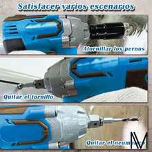 Inalambrica Llave Pistola Taladro Electrico Impacto Pinchan - Negro - Ver 4